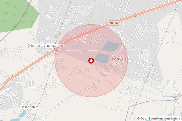 Map showing approximate area covered by Pincode 522005 — Vengalayapalem B.O, Guntur