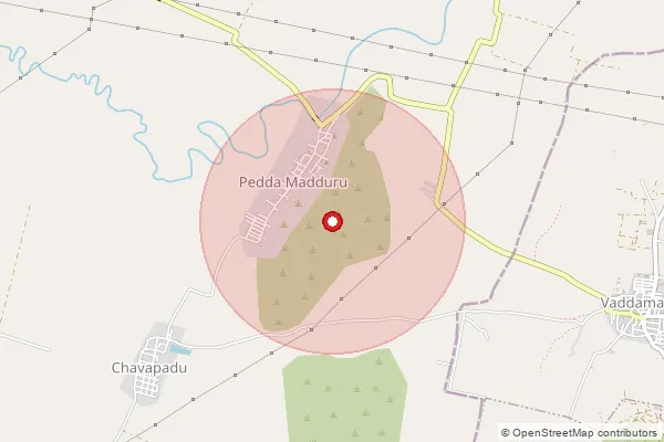 Map showing approximate area covered by Pincode 522020 — Didugu B.O, Palnadu