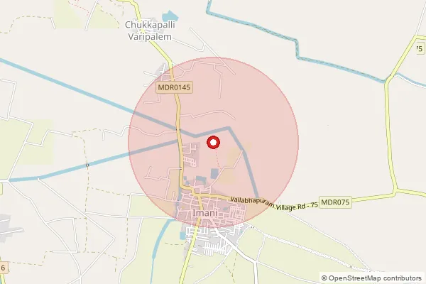 Map showing approximate area covered by Pincode 522305 — Pedakonduru B.O, Guntur