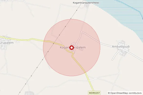 Map showing approximate area covered by Pincode 522409 — Challagariga B.O, Palnadu