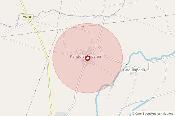 Map showing approximate area covered by Pincode 522412 — Rajupalem S.O (Guntur), Palnadu