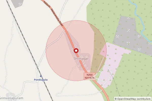 Map showing approximate area covered by Pincode 522414 — Gamalapadu B.O, Palnadu