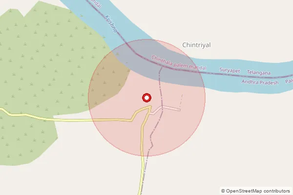 Map showing approximate area covered by Pincode 522435 — Velampalle B.O, Palnadu