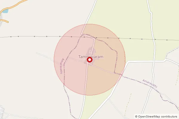 Map showing approximate area covered by Pincode 522436 — Ramapuram Bo, Palnadu