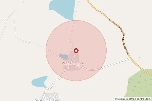 Map showing approximate area covered by Pincode 522439 — Thimmareddipuram B.O, Palnadu