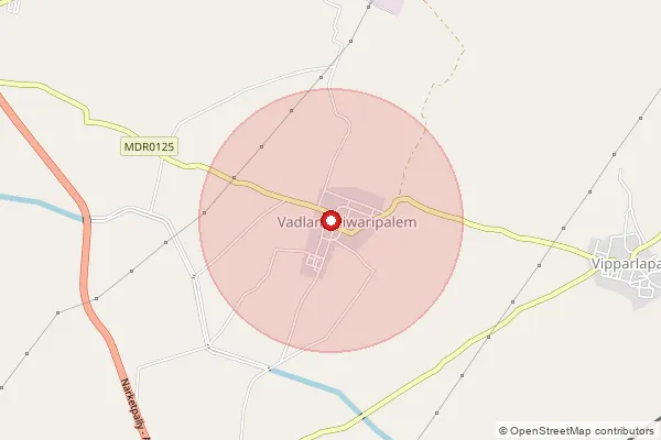 Map showing approximate area covered by Pincode 522617 — Gogulapadu B.O, Palnadu