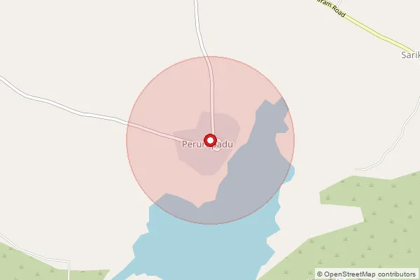 Map showing approximate area covered by Pincode 522657 — Gutlapalle B.O, Palnadu