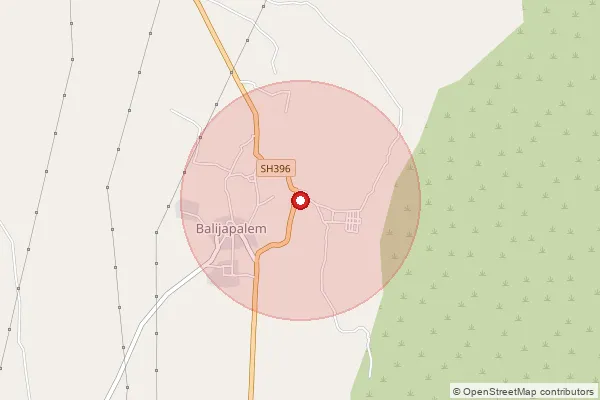 Map showing approximate area covered by Pincode 523110 — Mopadu B.O, Prakasam