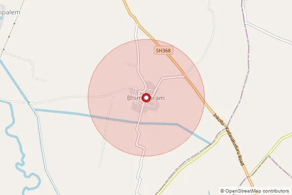 Map showing approximate area covered by Pincode 523167 — Gangavaram B.O, Bapatla