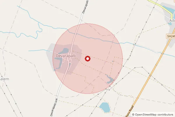 Map showing approximate area covered by Pincode 523169 — Munnagivaripalem B.O, Bapatla