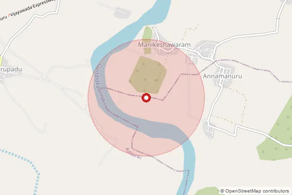 Map showing approximate area covered by Pincode 523212 — Yerrapalem B.O, Bapatla