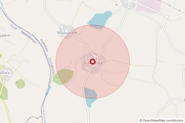 Map showing approximate area covered by Pincode 523226 — Kunamnenivaripalem B.O, Prakasam