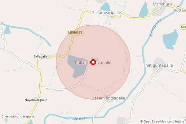 Map showing approximate area covered by Pincode 523230 — Cheerladinne B.O, Prakasam