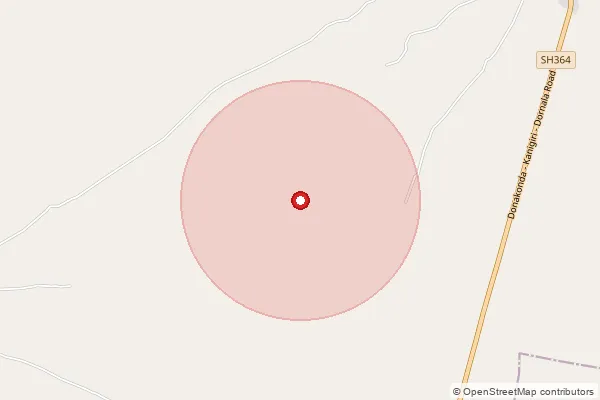 Map showing approximate area covered by Pincode 523241 — Kaluzuvvalapadu B.O, Prakasam