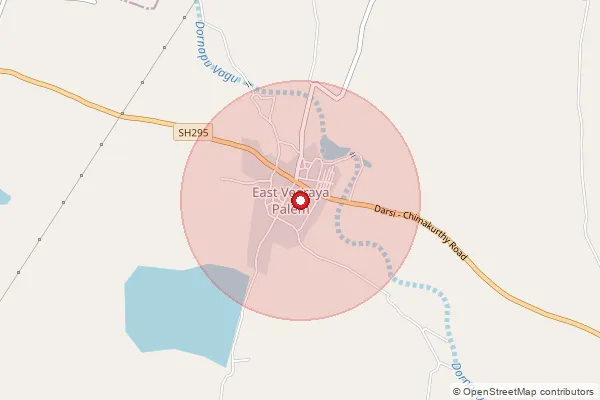 Map showing approximate area covered by Pincode 523252 — Bellamkondavaripalem B.O, Prakasam