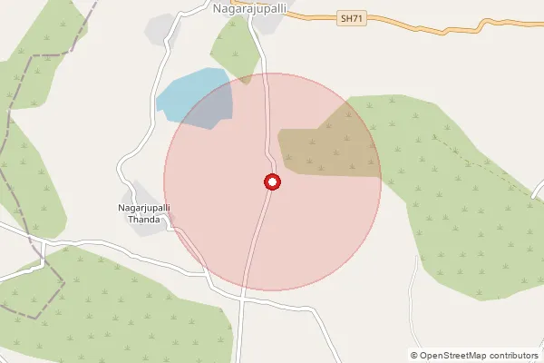 Map showing approximate area covered by Pincode 523260 — Pedjangalapalli B.O, Bapatla