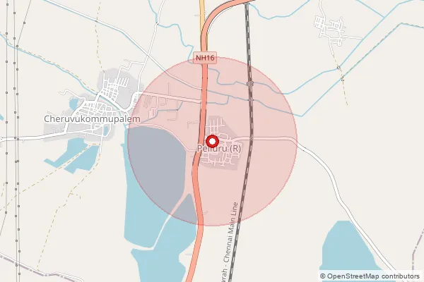Map showing approximate area covered by Pincode 523272 — Kandulur B.O, Prakasam