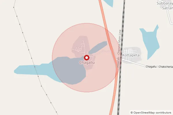 Map showing approximate area covered by Pincode 523292 — Ulavapadu S.O, Prakasam