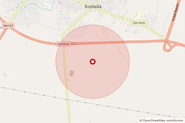 Map showing approximate area covered by Pincode 523303 — Elchuru B.O, Bapatla
