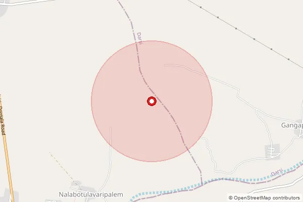 Map showing approximate area covered by Pincode 523304 — West Veerayapalem B.O, Prakasam