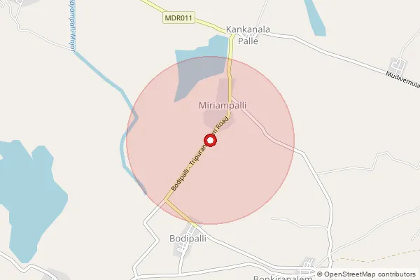 Map showing approximate area covered by Pincode 523326 — Annasamudram B.O, Prakasam