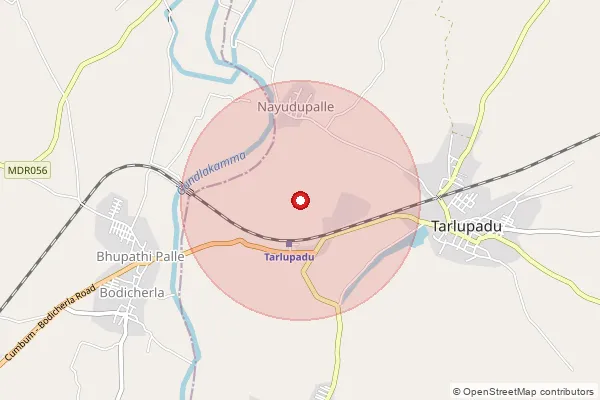 Map showing approximate area covered by Pincode 523332 — Bondalapadu B.O, Prakasam