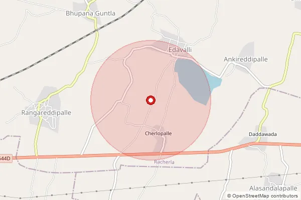 Map showing approximate area covered by Pincode 523356 — Satyavolu B.O, Prakasam