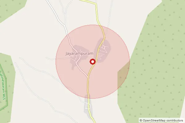 Map showing approximate area covered by Pincode 523357 — Narava B.O, Prakasam