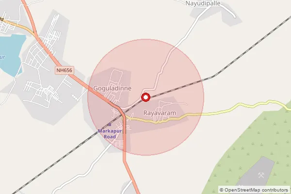 Map showing approximate area covered by Pincode 523371 — Kethagudipi B.O, Prakasam