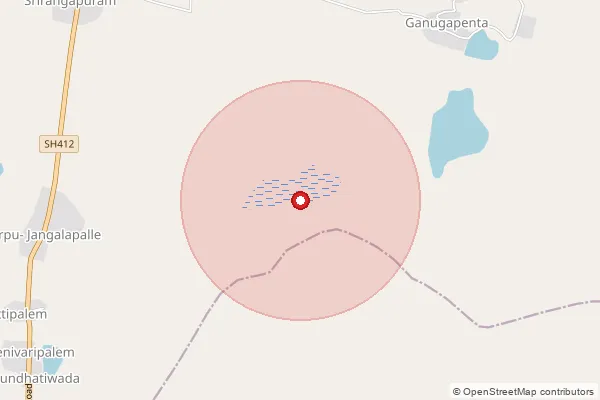 Map showing approximate area covered by Pincode 524239 — Kondapuram S.O (Nellore), Spsr Nellore