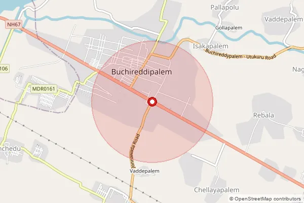 Map showing approximate area covered by Pincode 524305 — Chellayapalem B.O, Spsr Nellore