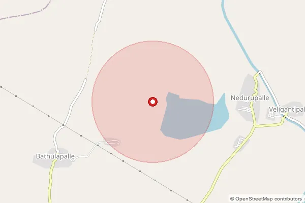 Map showing approximate area covered by Pincode 524309 — Bathulapalli B.O, Spsr Nellore