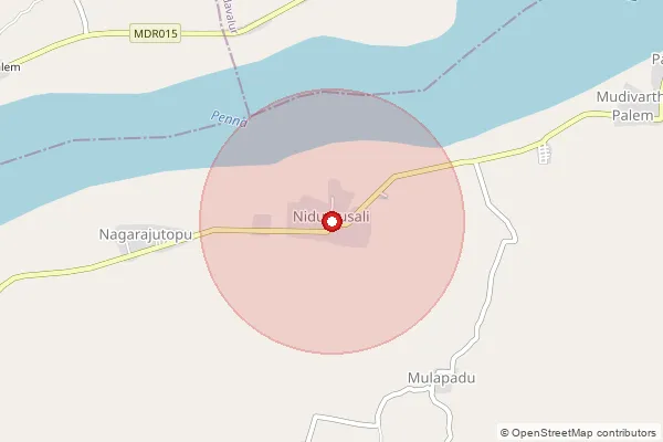 Map showing approximate area covered by Pincode 524313 — Gangapatnam B.O, Spsr Nellore