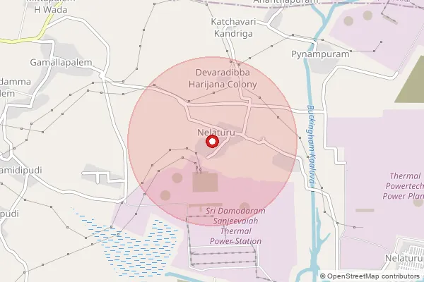 Map showing approximate area covered by Pincode 524347 — Ap Genco Nelatur So, Spsr Nellore