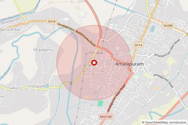 Map showing approximate area covered by Pincode 530016 — Dwarakanagar S.O, Visakhapatanam
