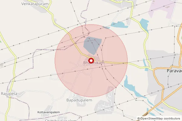 Map showing approximate area covered by Pincode 531021 — Dopperla B.O, Anakapalli