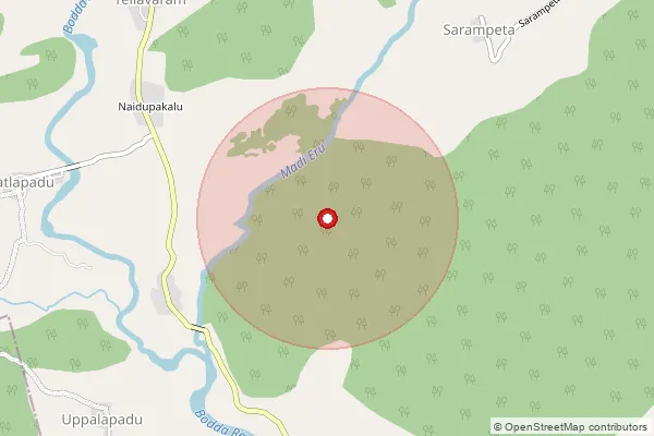 Map showing approximate area covered by Pincode 531028 — Appalrajupuram B.O, Anakapalli