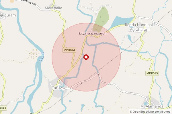 Map showing approximate area covered by Pincode 531030 — Kasipuram B.O, Anakapalli