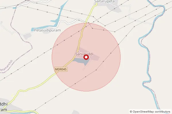 Map showing approximate area covered by Pincode 531060 — Vakapadu B.O, Anakapalli