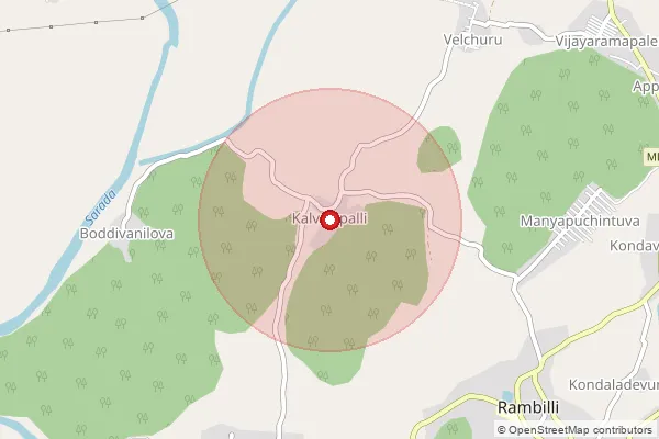 Map showing approximate area covered by Pincode 531061 — Govindapalem B.O, Anakapalli