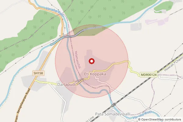 Map showing approximate area covered by Pincode 531082 — Bhimavaram B.O, Visakhapatanam