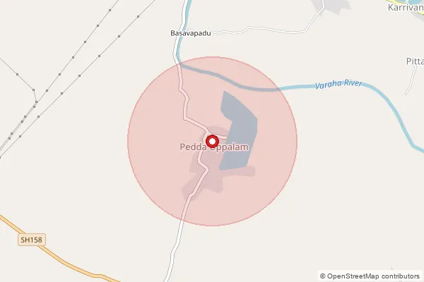Map showing approximate area covered by Pincode 531083 — Koruprolu B.O, Anakapalli