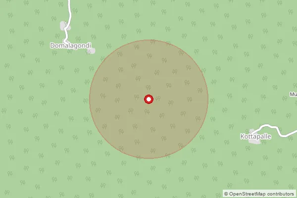 Map showing approximate area covered by Pincode 531084 — Bangarampeta B.O, Visakhapatanam