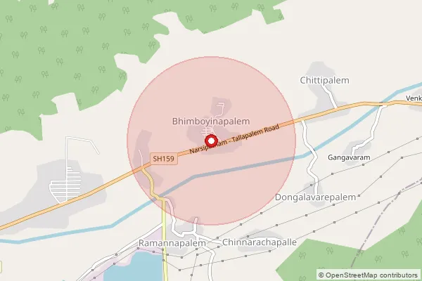 Map showing approximate area covered by Pincode 531113 — Burugupalem B.O, Anakapalli