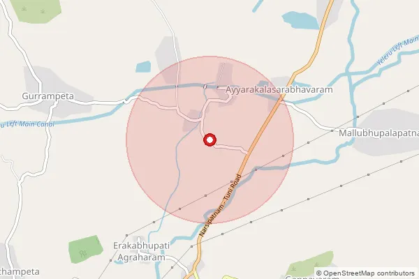 Map showing approximate area covered by Pincode 531115 — Dharagangavaram B.O, Visakhapatanam