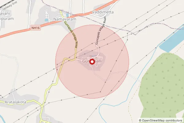 Map showing approximate area covered by Pincode 531126 — Gullipadu B.O, Anakapalli