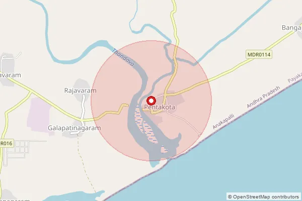 Map showing approximate area covered by Pincode 531127 — Kumarapuram  B.O, Visakhapatanam