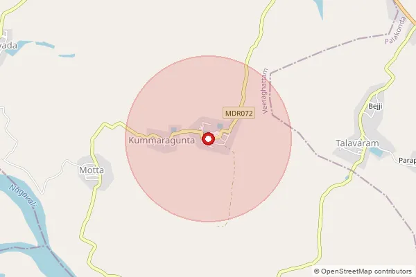 Map showing approximate area covered by Pincode 532462 — Neelanagaram S.O, Parvathipuram Manyam