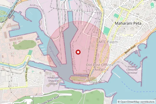 Map showing approximate area covered by Pincode 533222 — Anatavaram S.O, Konaseema