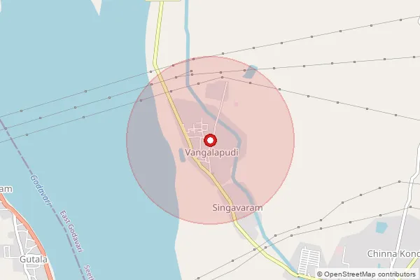 Map showing approximate area covered by Pincode 533287 — Purushottapatnam B.O, East Godavari